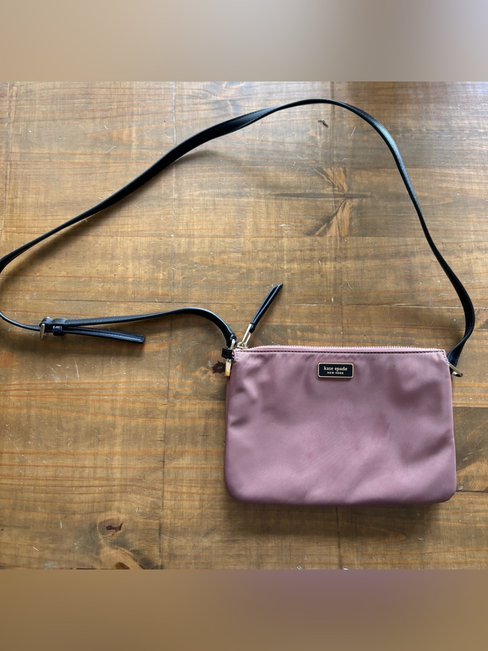 Kate Spade Dawn Triple Gusset Crossbody Nylon Sparrow Bag-Mauve Blush Pink